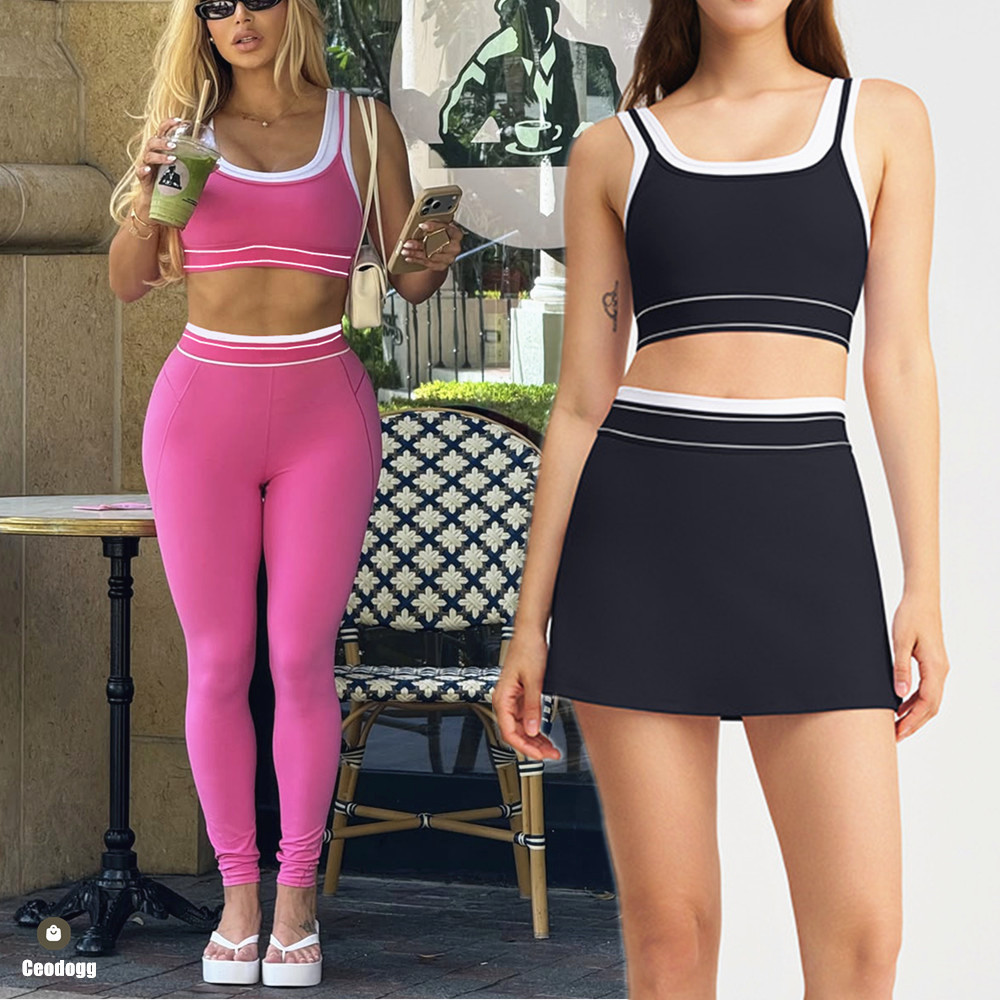 2PCS Yoga Set Women Outfits Sp - Table Tennis Jacket recension och pris