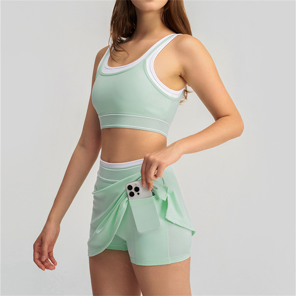 2PCS Yoga Set Women Outfits Sp - Table Tennis Jacket recension och pris